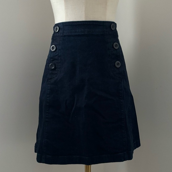 LOFT Dresses & Skirts - LOFT Dark Wash Denim Sailor Mini Skirt